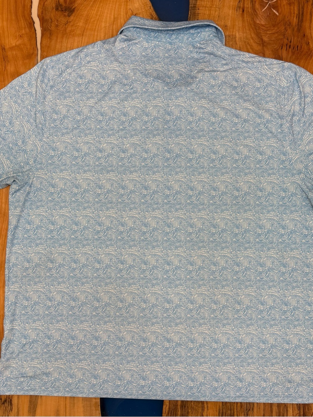 IZOD Golf Polo Shirt 3XLT Blue Pattern Performance Stretch Short Sleeve Big Tall - Picture 7 of 7